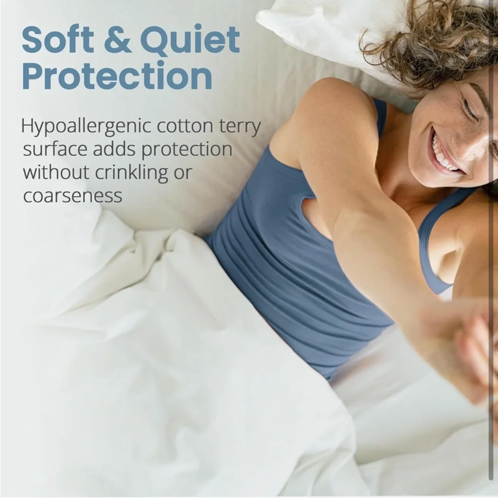 SafeRest 100% Waterproof Twin XL Size Mattress Protector..cotton terry..(NWT)